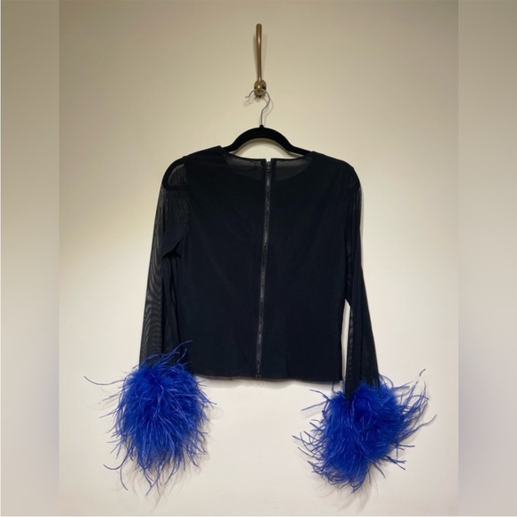 Alice + Olivia Delaina Feather Top - Picture 10 of 11